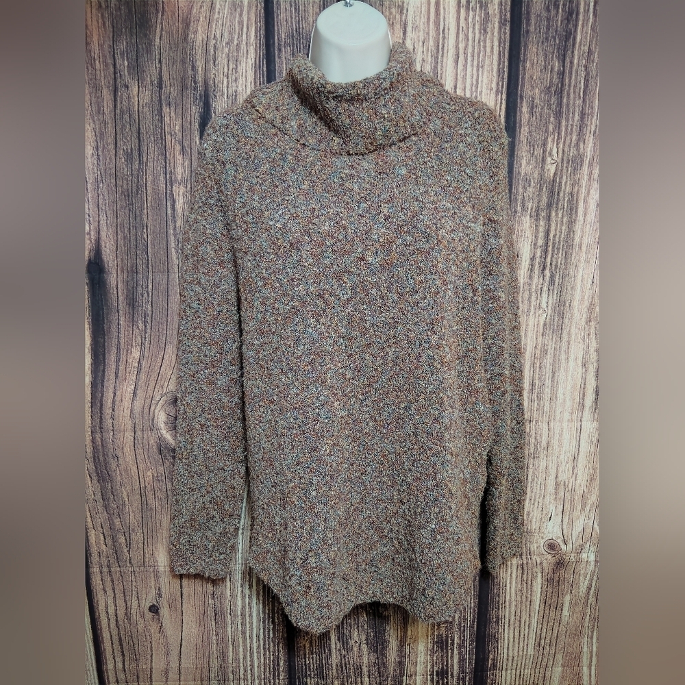 Natural Reflections Cozy Colorful Turtleneck Sweater Size Small!